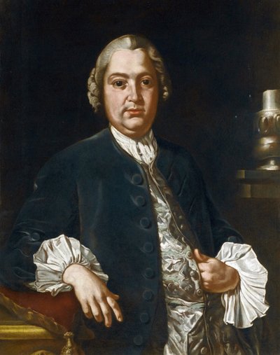 Retrato do compositor Niccolo Jommelli (1714-1774) par Bonito, Giuseppe (1707-1789), - Óleo sobre tela, 84x73,5 - Coleção Particular de Giuseppe Bonito