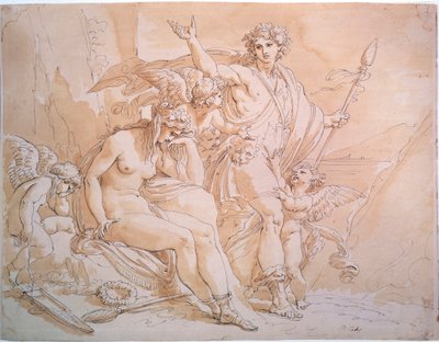 Baco e Ariadne, década de 1780. de Giuseppe Cades