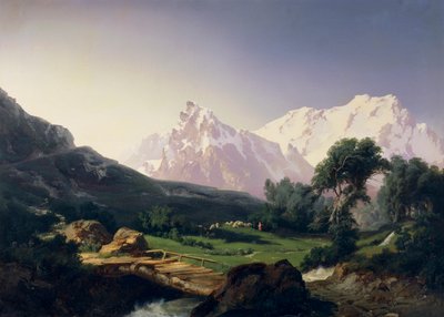Picos alpinos, Vale Gressoney, de Giuseppe Camino (1818-1890) de Giuseppe Camino