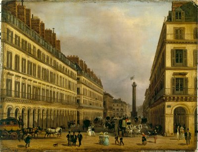 Francês: La rue de Castiglione de Giuseppe Canella