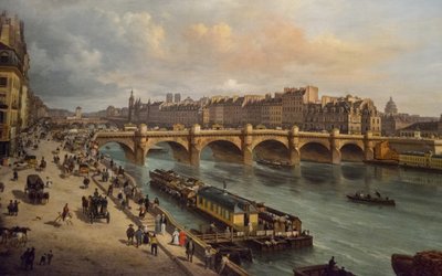 Le Pont-Neuf et la Cité Paris 1832, 1832. de Giuseppe Canella the Elder