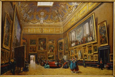 O Salon Carre do Museu do Louvre ... de Giuseppe Castiglione