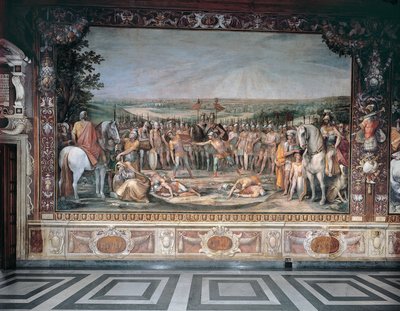 Combate dos Horatii e Curiatii de Giuseppe Cesari