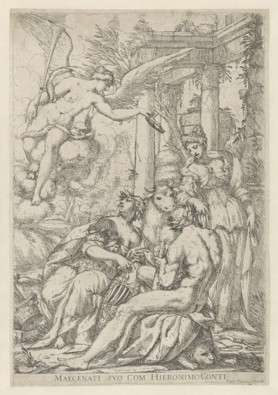 Alegoria com Fama, Hércules e Europa de Giuseppe Diamantini