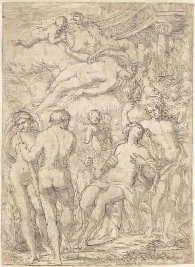 Alegoria com figuras mitológicas de Giuseppe Diamantini