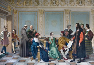 Os artistas da corte de Ludovic Marie Sforza conhecida como a Mais (Ludovico Maria Sforza detto il Moro de Giuseppe Diotti