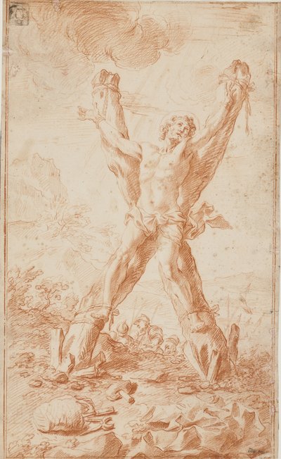 Crucificação de Santo André (ou São Pantaleão?) de Giuseppe Ghezzi
