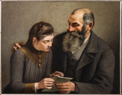 A professora e a menina (óleo sobre tela) de Giuseppe Goldoni