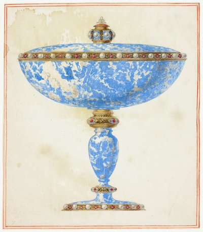 Prato coberto de lápis com suporte de Giuseppe Grisoni