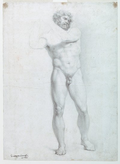 Estudo Acadêmico de um Nu Masculino de Giuseppe Longhi