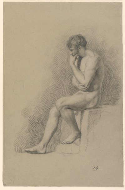 Estudo Acadêmico de um Nu Masculino de Giuseppe Longhi