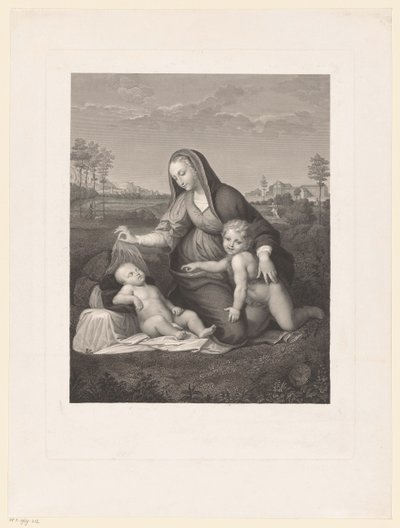 Maria com Criança e o jovem João Baptista numa paisagem
Madonna del Velo de Giuseppe Longhi