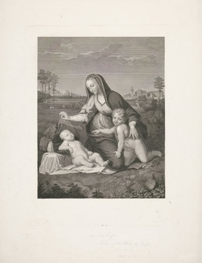 Maria com Criança e o jovem João Baptista numa paisagem
Madonna del Velo de Giuseppe Longhi
