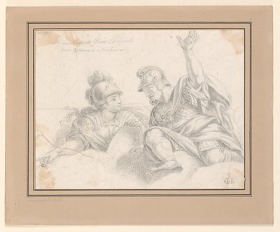 Dois soldados romanos em conversa de Giuseppe Longhi