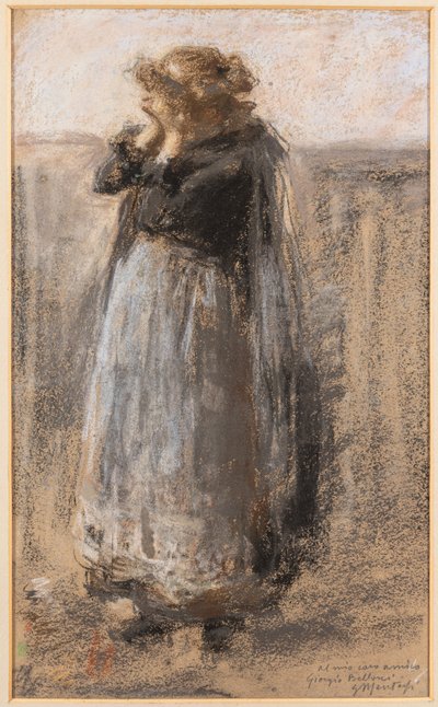 Tempo triste (pastel sobre papel) de Giuseppe Mentessi
