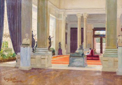A Galeria Nacional de Arte Moderna. Salão de entrada de Giuseppe Micali