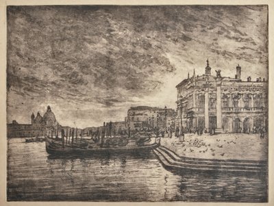 O Palácio Real e a Basílica da Saudação (gravura e aquatint sobre papel branco) de Giuseppe Miti Zanetti