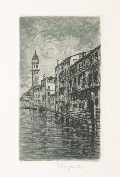 Veneza (gravura e aquatint sobre papel branco) de Giuseppe Miti Zanetti