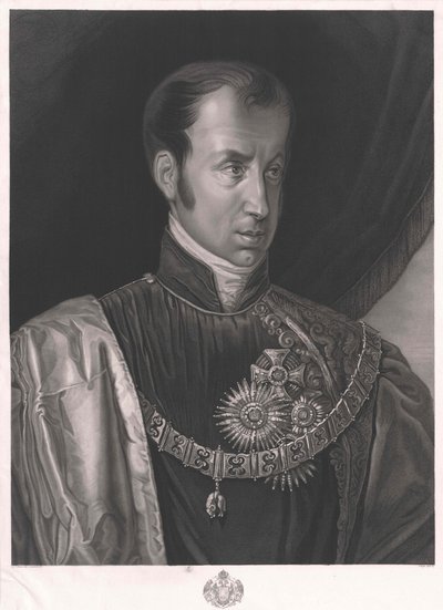 Imperador da Áustria Ferdinando I (impressão) de Giuseppe Molteni