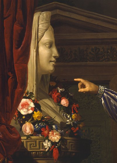 O velho apontando o Herm de Maria Luigia para sua neta, de Giuseppe Molteni, Circa 1830, óleo sobre tela de Giuseppe Molteni