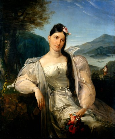 Retrato da cantora Giuditta Pasta com o traje de "Nina ou a garota enlouquecida de amor" de Giuseppe Molteni