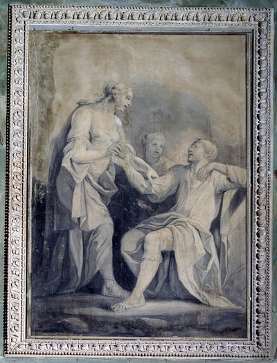 A humanidade assiste a Infelicidade (Desenho monocromático de Giuseppe Paganelli