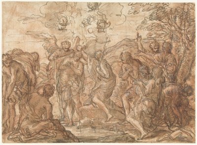Baptismo de Cristo, no rio Jordão de Giuseppe Passeri
