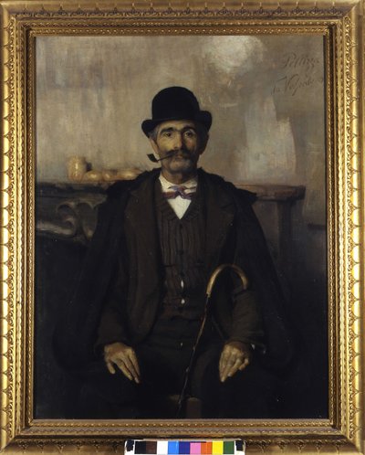 Giuseppe Giani, o mediador (Retrato de Giuseppe Giani, o mediador). Pintura de Giovanni Pellizza da Volpedo (1868-1907) de Giuseppe Pellizza da Volpedo