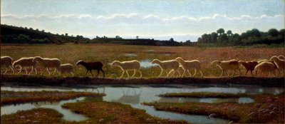 The Mirror of Life Painting de Giuseppe Pellizza da Volpedo (1868-1907) 1895-1898 Dim. 291x132 cm Torino, Civica Galleria d