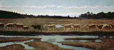 O espelho da vida: Aquilo que o primeiro faz, os outros seguem, 1895-98 de Giuseppe Pellizza da Volpedo