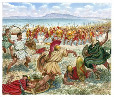 Batalha de Lechaeum de Giuseppe Rava