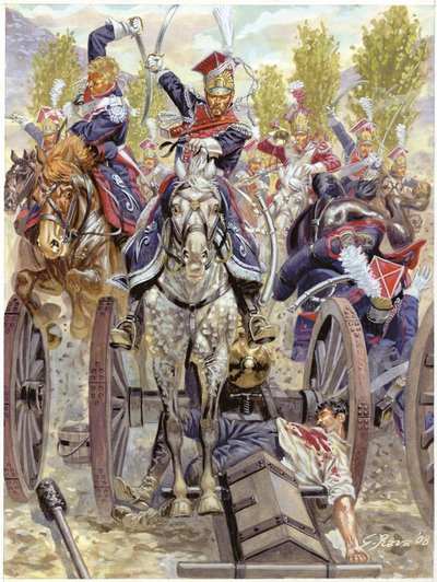 Primeiro Império, Guerra de Espanha: "A carga da cavalaria polaca na Batalha de Somosierra em 1808" Primeiro Império: a carga polaca durante a Batalha de Somosierra em 30 de novembro de Giuseppe Rava
