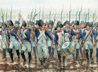 First empire: infantry de line francaise en 1805 - Primeiro império: infantaria de linha francesa em 1805 - Ilustração de Giuseppe Rava de Giuseppe Rava