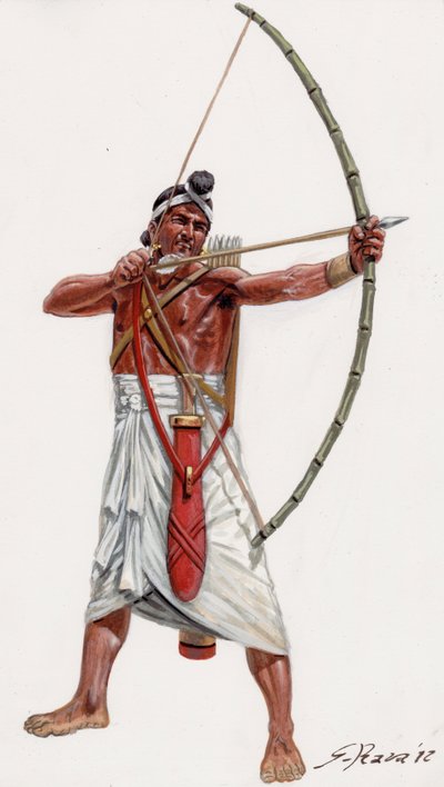 Arqueiro indiano do exército de Poros de Giuseppe Rava