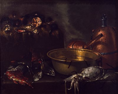 Natureza Morta com Peixes (óleo sobre tela) de Giuseppe Recco