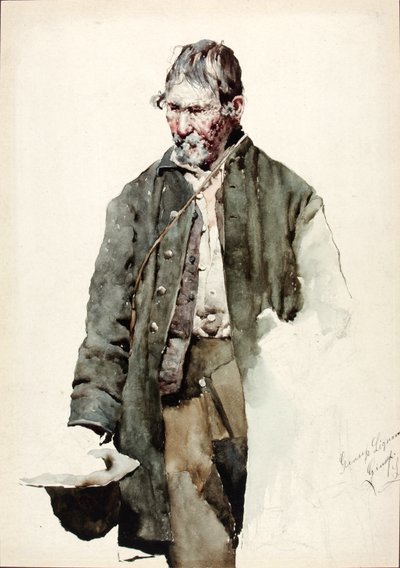 Estudo de um homem velho de Giuseppe Signorini