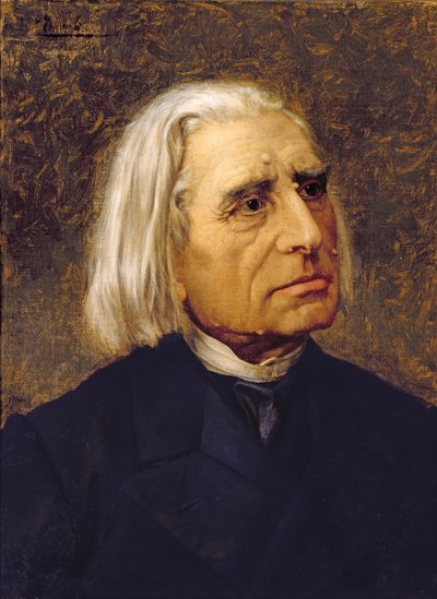 Retrato de Franz Liszt (1811-86) (óleo sobre tela) de Giuseppe Tivoli