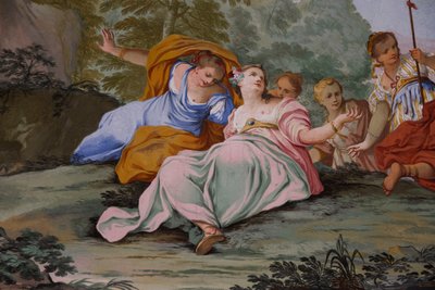 Representações do mito de Diana, de Domenico e Giuseppe Valeriani, fresco de Giuseppe and Valeriani Domenico Valeriani