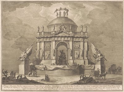 A Prima Macchina para a Chinea de 1773: O Templo da Paz, 1773. de Giuseppe Vasi