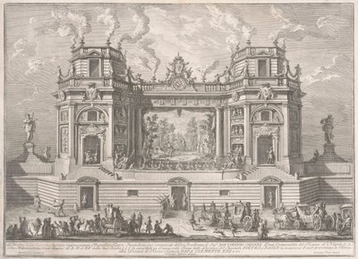 A Seconda Macchina para a Chinea de 1761: Um Teatro Magnífico, 1761. de Giuseppe Vasi