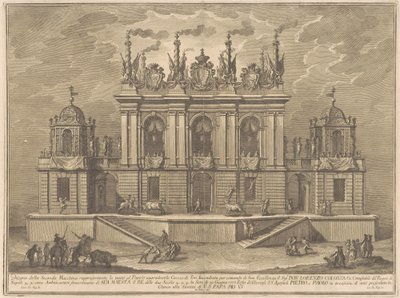 A Seconda Macchina para a Chinea de 1775: Uma tourada, 1775. de Giuseppe Vasi