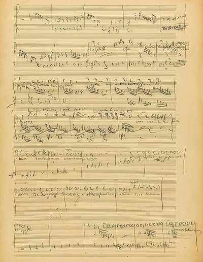 Autógrafo: Falstaff, ópera em três atos. 1894 de Giuseppe Verdi