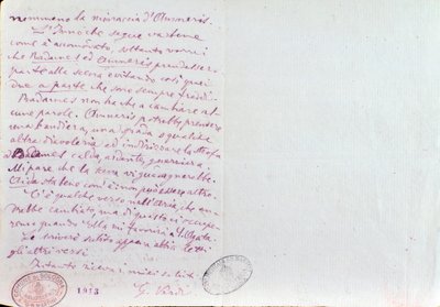 Carta manuscrita de Giuseppe Verdi a Antonio Ghislanzoni, autor de Aida librettos de Giuseppe Verdi