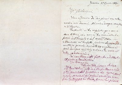 Carta manuscrita de Giuseppe Verdi a Antonio Ghislanzoni, autor de Aida librettos de Giuseppe Verdi