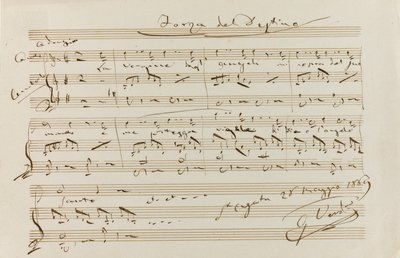 Citação musical de La forza del destino, St Agata, 28 de maio de 1869, 1869. de Giuseppe Verdi