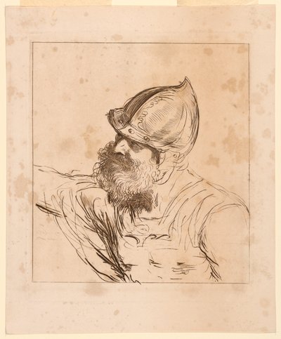 Cabeça de um soldado de Giuseppe Zocchi