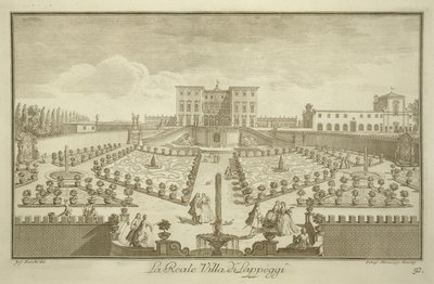 Villa Lappeggi, de vistas da Toscana, publicado c.1744-57 de Giuseppe Zocchi