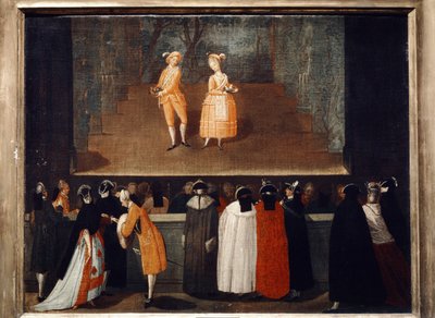 ÓPERA: Intermezzo, fim do século XVIII (óleo) de Giuseppe de Albertis