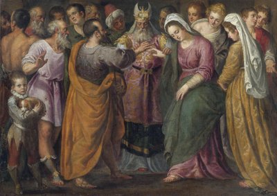 Le mariage de Marie et Joseph - O Casamento de Maria e José por Salviati, Giuseppe (1520-1575). Óleo sobre tela, tamanho : 116,8x164, , Colecção Privada de Giuseppe della Porta Salviati