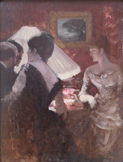 À volta do abajur de Giuseppe or Joseph de Nittis